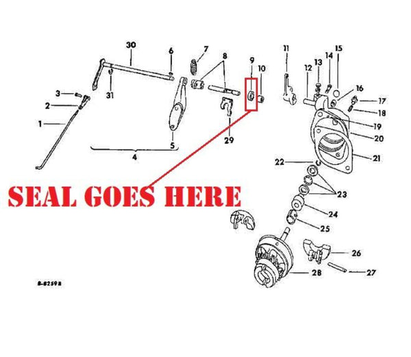New Governor Rockshaft Seal for IH Farmall Cub, Cub LoBoy, 185, 460, 5