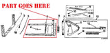 Push Blade Lifting Arm Assembly for IHC model 60 Push Blade, 650346R91