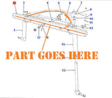 Front Axle Support Bar for Allis Chalmers Model G Tractor,  70800663