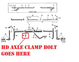 Heavy Duty Adjustable Front Axle Bolt with Nut for Farmall 140, 130, Super A, 100, A Tractors, 60387D