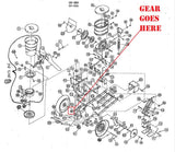 Fertilizer Shaft Lower Drive Gear for Cole 12 MX