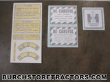 IH cub tractor decals