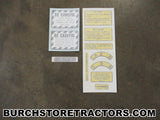 IH cub tractor decal set