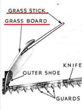 New Wooden Grass Board Assembly for International Harvester Sickle Bar Mowers,  MB1050