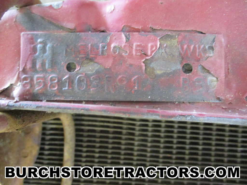 Original IH Pressurized Radiator for Farmall Super A, Super AV Tractor ...