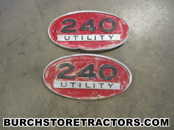 International 240 Utility tractor emblem