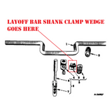 Middle  Row Buster Clamp Wedge for IH Farmall  cultivator