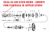 Bull Gear Pinion Shaft Oil Seal for Farmall H, O4, W4 Tractor