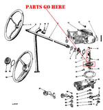 cub tractor steering gear and shaft