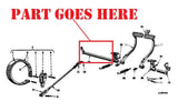 Farmall tractor Left Brake Shaft 51425DX