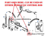  Hydraulic Control Rod Yoke with Clevis Pin for Farmall 140, 130, Super A, 100 Tractor