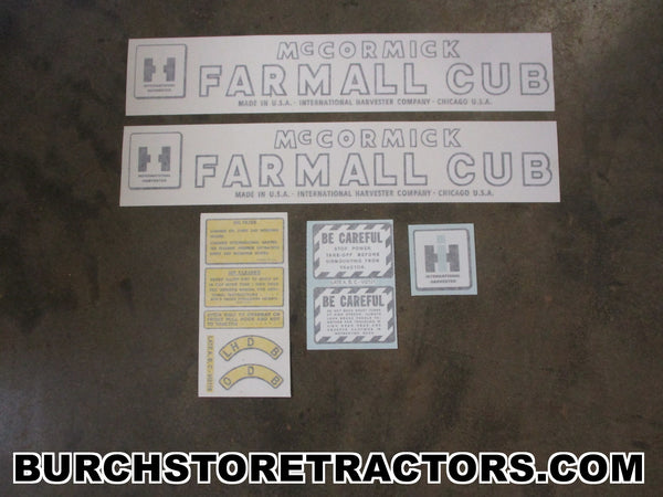 farmall cub tractor decals