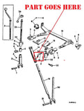 New 1 Pointt Fast Hitch Adjuster Rod Locking Bolt for Farmall 140, 130, Super A, 100, Cub Tractors