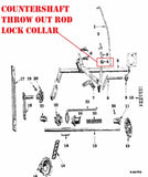 Countershaft Drive Unit Throw Out Rod Lock Collar for IH Farmall 140, 130, SA, 100, Cub Tractors, 514547R11