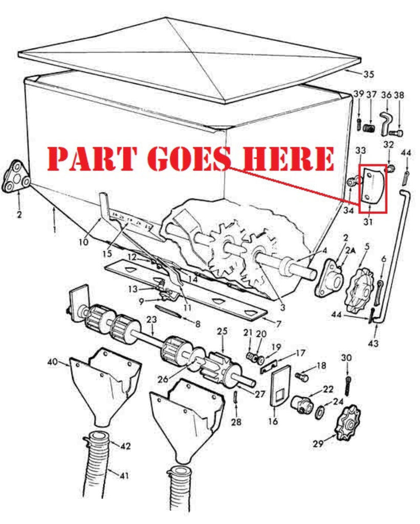 ford 309 planter fertilizer hopper Fertilizer Hopper Strut Support Bracket for Ford 309 Planters, 129042 – Burch Store Tractors