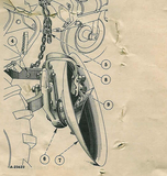 New Old Stock Disk Scraper Mounting Bracket for IH Farmall Cub 151, 152, F153 Disc Plows, PO10594