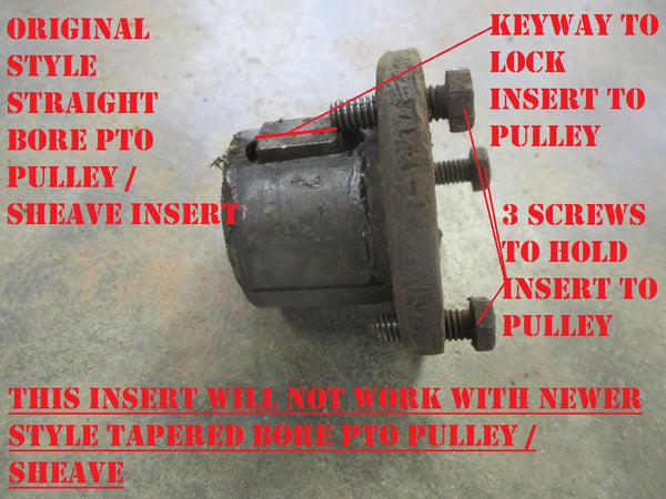 New Belly Mower PTO Pulley Insert , 1 3/8 inch 6 Spline, Fits Standard ...