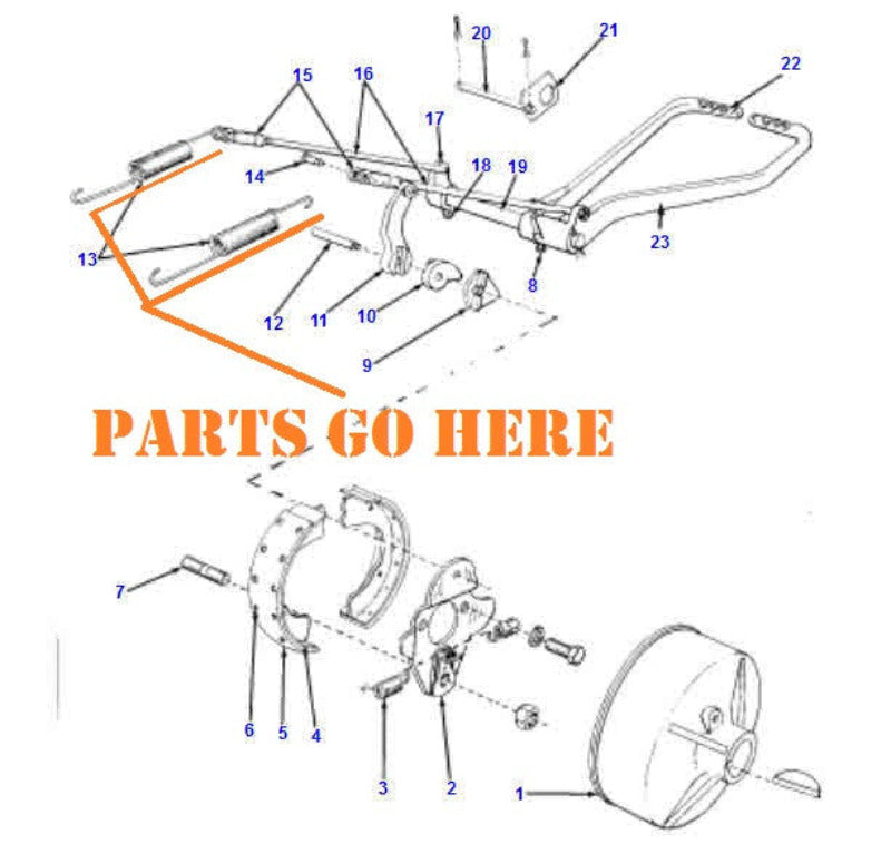 New Brake Return Spring for Allis Chalmers G Tractors, 800013, 7080001 ...