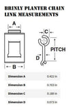 Brindly Planter Chain Link Measurements