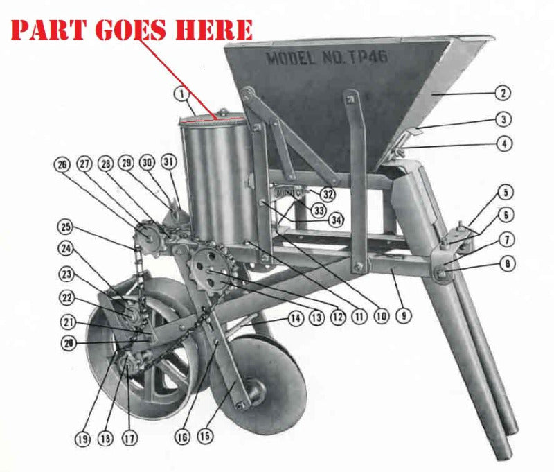 fertilizer hopper for covington planter New Old Stock Planter Hopper Cover