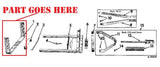 Push Blade Substitute Drawbar for Farmall 140, SA, 100 Tractor, 650308R3