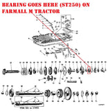 Farmall M ST250 transmission bearing