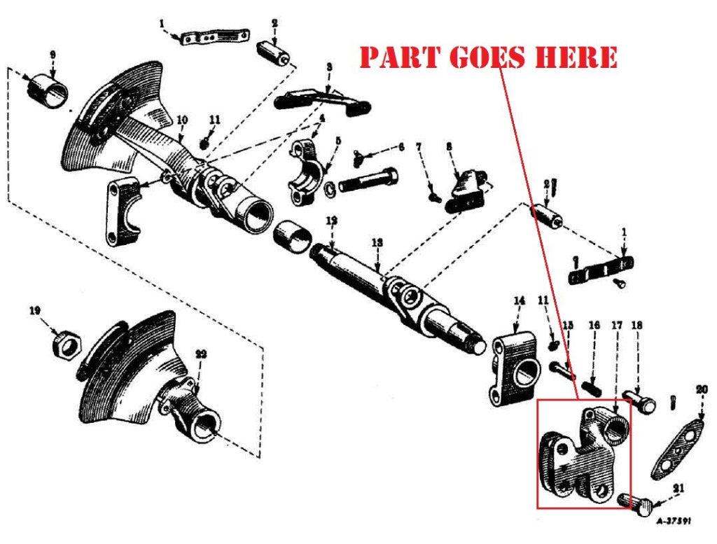Right Side Hydraulic Rockshaft Arm Assembly for IH Farmall C, Super C ...