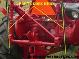 Farmall 140 Tractor Fast Hitch Spring Lift Arms