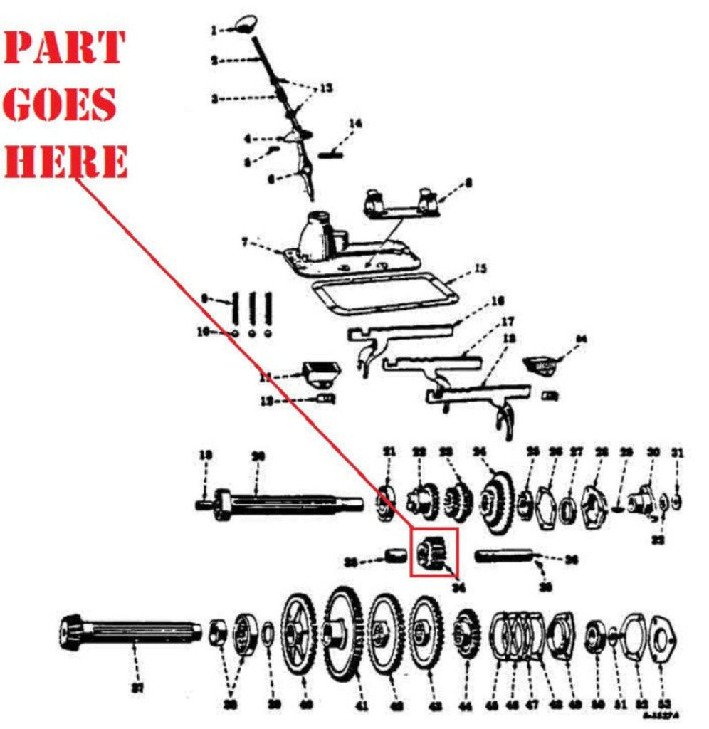 Transmission Reverse Idler Gear for Farmall 140, 130, 100 Transmission Reverse Idler Gear for Farmall 140, 130, 100