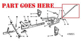 1 Point Fast Hitch Draft Link Tilt Bar Farmall 140, 130, Super A, 100 Tractor