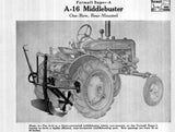 Farmall A-16 Middlebuster Parts