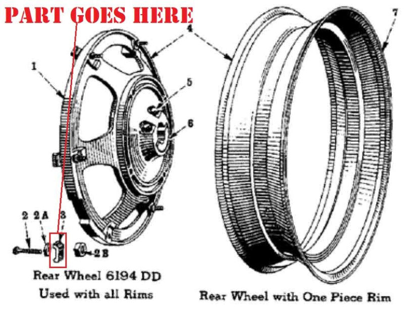 Rear - Back Wheel Rim Clamp for Farmall H, M, Super H, Super M and Oth ...
