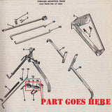 Front Cultivator Lift Arm Assembly for Farmall C, Super C, 200, 230 Tractors.