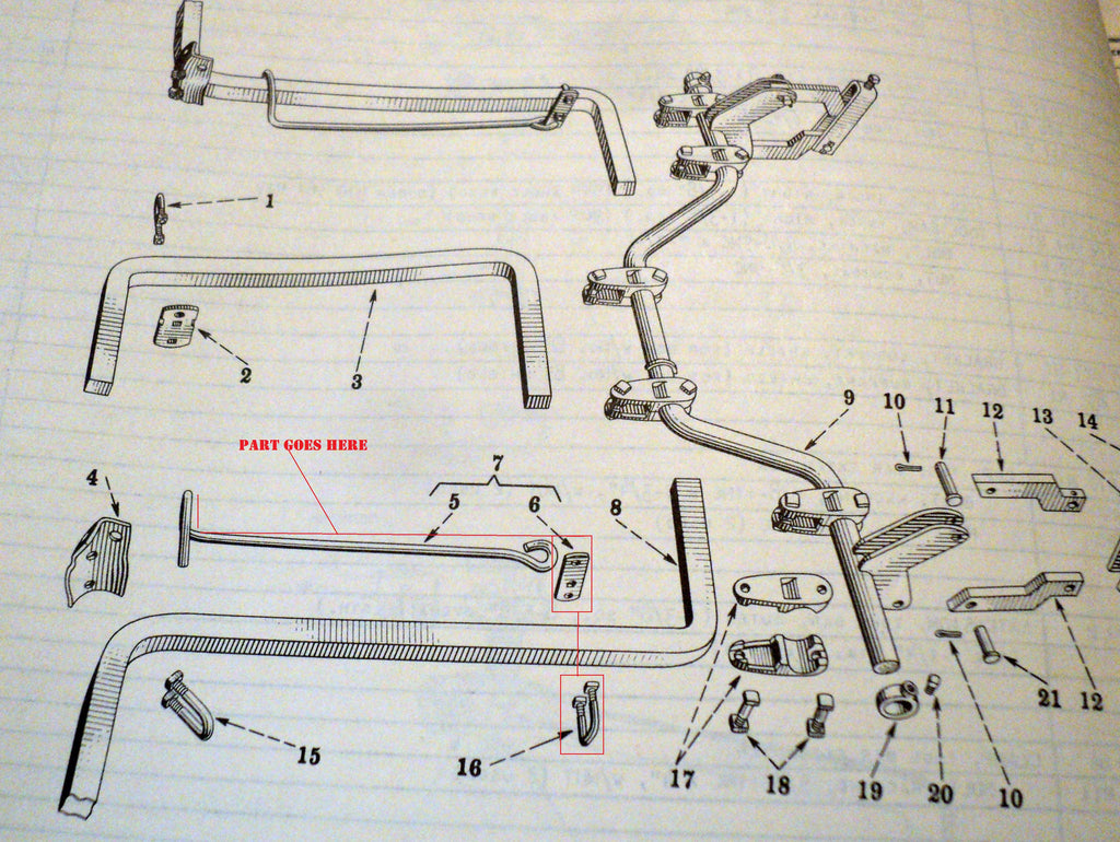 Rear Back Cultivator Right Support Stand for Farmall C and Super C T