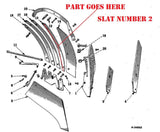 Ih plow moldboard slat number 2