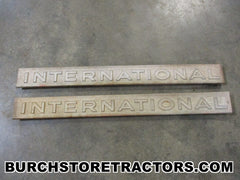 international 240 utility tractor hood emblems