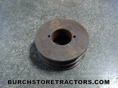 Woods mower double groove pulley