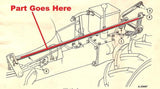 IH Cub Tractor rear lift rod 516192r1