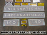 farmall 140 tractor hood stickers
