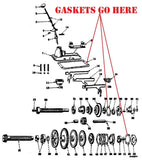 Transmission Gaskets for Farmall A, AV, B, BN, Super A, Super AV, 100, 130, 140 Tractor