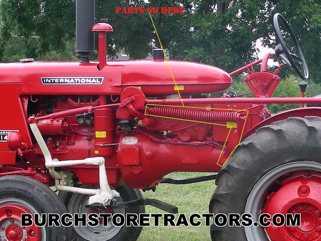 1 Point Fast Hitch Helper Spring Assembly with Mount for Farmall 140 ...