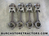 Pistons with Connecting Rods for IH Farmall M Tractor