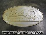 IH 240 Utility tractor emblem